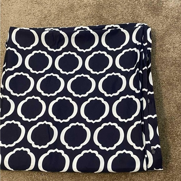 Queen size navy and white duvet cover - Picture 1 of 2